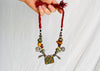 Antique Berber Silver Amulet, Amber, Coral, Amazonite Necklace. Tazelagt. Hertz