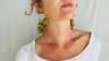 Large Amber Drop Earrings. Sterling Silver Ear Wire - Aadya Bazaar