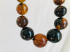 Long Graduated Amber Baroque Necklace. Graduated Sphere. Mexican Amber. - Aadya Bazaar