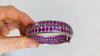 Sterling Silver Indian Bangle. Zirconia Ruby