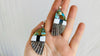 Santo Domingo Pueblo Shell and Stone Mosaic Earrings. Native American