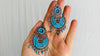 Oaxacan Filigree Earrings. Turquoise. Sterling Silver. Mexico. Frida Kahlo