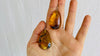Large Amber Drop Earrings. Sterling Silver Ear Wire - Aadya Bazaar