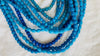 Vintage African Multi Strand Necklace. Ghana. Blues.