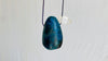 Blue Apatite and Silver Pendant Necklace. - Aadya Bazaar