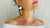 Large Amber Drop Earrings. Sterling Silver Ear Wire