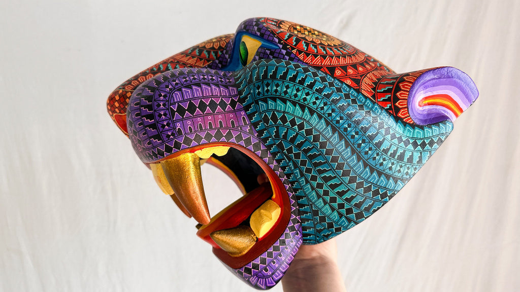 Jaguar Alebrije Mask. Big! Oaxaca, Mexico. Spirit Animal
