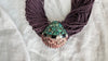 Kewa Pueblo Pendant on Multi-Strand Necklace. Shell, Turquoise, Glass, Silver.