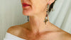 Long Vintage Kashmiri Silver Earrings. Slightly Gauged. - Aadya Bazaar