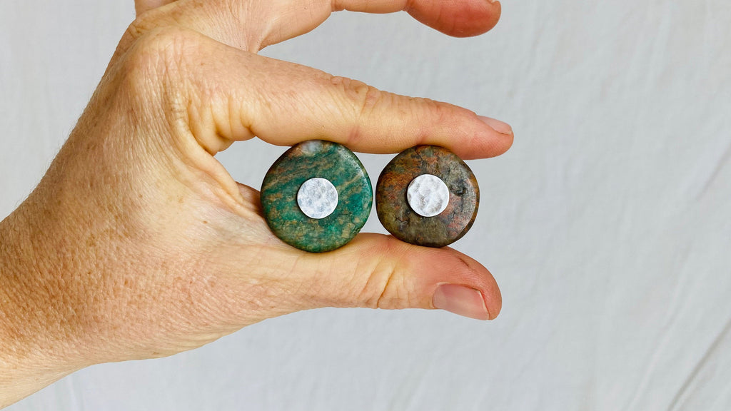 Guatemalita Earrings. Sterling Silver Posts