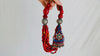 Reds Beaded Necklace. Antique Silver & Balochi Beads.