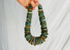 Mayan Guatemalita Jade Graduated Disks Choker Necklace. Guatemalan. - Aadya Bazaar