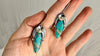 Taxco Turquoise Earrings. Sterling Silver. Mexico. 0782