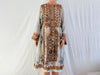 Vintage Balochi Hand-Embroidered Chiffon Dress. XS-M