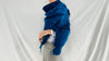 Vintage Indigo African Fringe Shawl & Wrap. Mossi - Aadya Bazaar