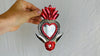 Hojalata Tin Mexican Hearts. Mirror. 0304