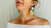 Large Amber Drop Earrings. Sterling Silver Ear Wire