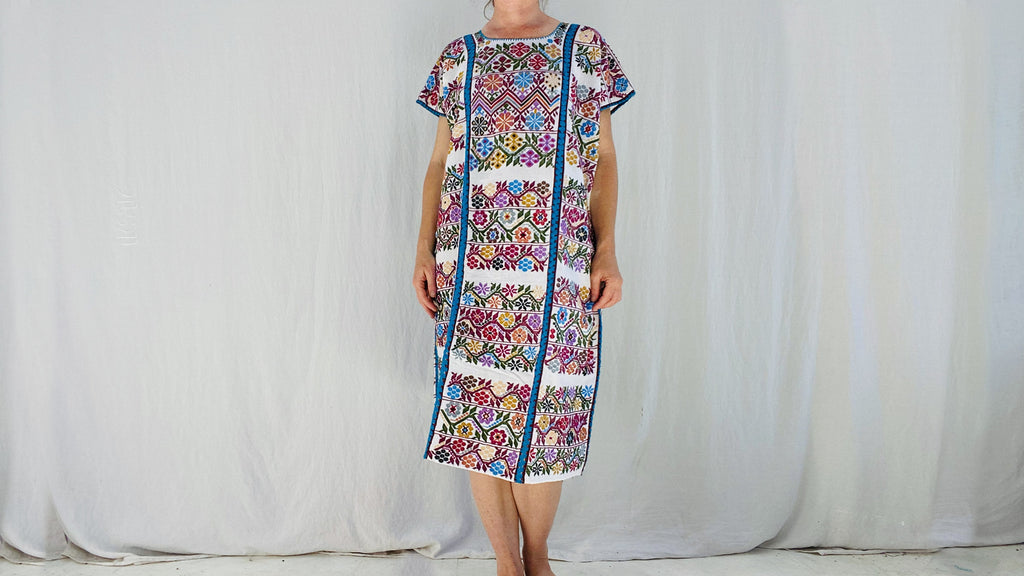 Hand Woven Amuzgo Huipil Dress. Guerrero, Mexico. 0099