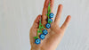 Huichol Beaded Flower Earrings. Mexico.