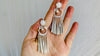 Long Silver Hmong Dangle Earrings. 0114