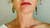 Paua, Amber & Silver Earrings. 0461 - Aadya Bazaar