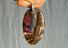 Yowah Opal and Silver Pendant Necklace. Snake Chain - Aadya Bazaar