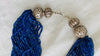 Lapis Lazuli and Antique Silver Necklace. Multi Strand