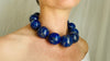 Lapis Beaded Necklace. Huge Spheres - Aadya Bazaar