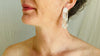 Long Silver Hmong Dangle Earrings. 0136