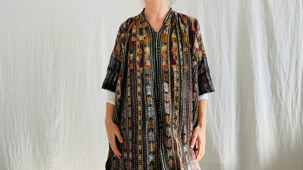 Vintage Solola Guatemalan Huipil Blouse. Hand-Woven & Embroidered Vintage Solola Guatemalan Huipil Blouse. Hand-Woven & Embroidered