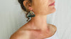Moss Agate and Sterling Earrings. - Aadya Bazaar
