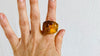 Amber Flower Ring. Gorgeous. Size 8.75