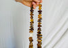 Long Amber & Silver Necklace.