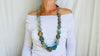 Fluorite & Brass Necklace. - Aadya Bazaar