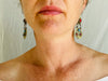 Vintage Turkmen Silver Goldwashed Earrings. - Aadya Bazaar