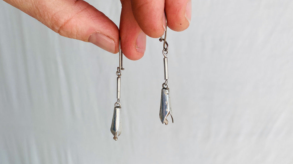 Mapuche Earrings. Chile. Fine Silver .950