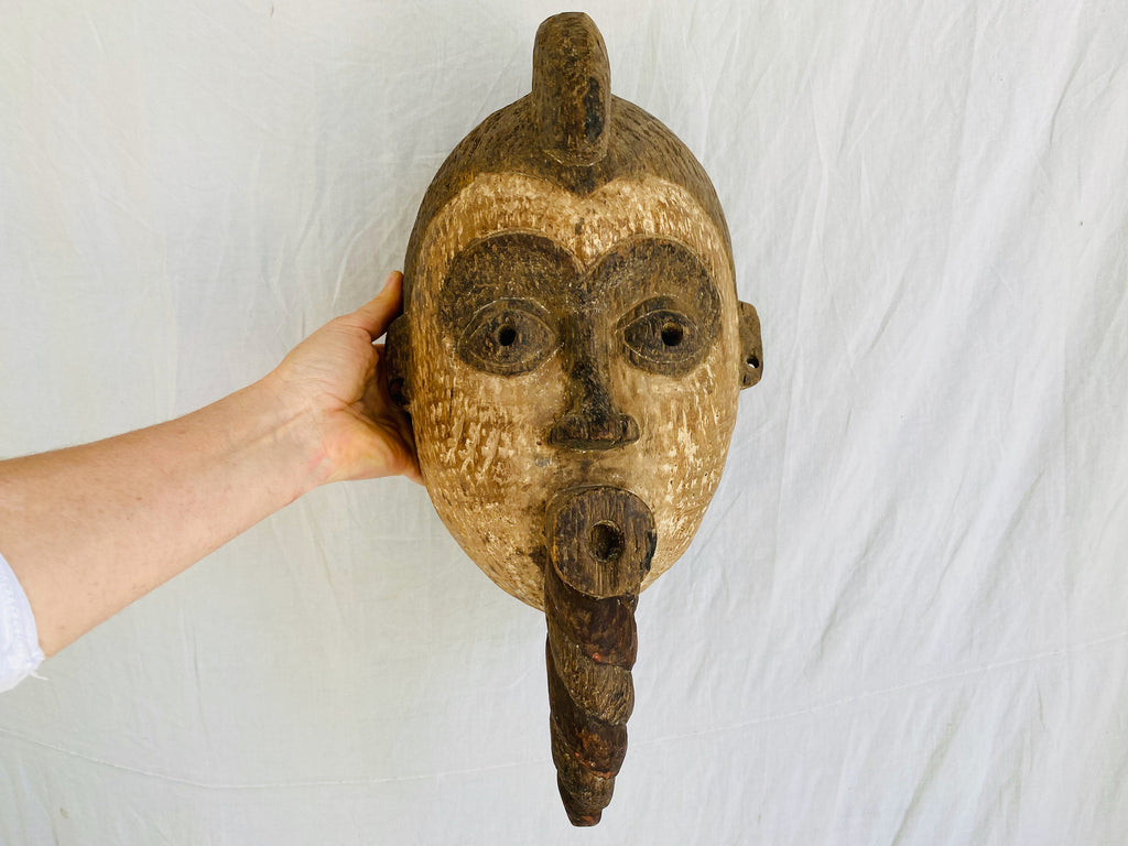 Kwele Mask. Gabon Africa . African Mask. 19th Century