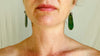 Guatemalan Jade Earrings. Sterling Silver - Aadya Bazaar