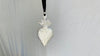 Cast Milagro Necklace. Sacred Heart. Silk Satin Ribbon.