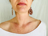 Carved Gourd Earrings. Turquoise & 925 Silver. Oaxaca, Mexico. - Aadya Bazaar