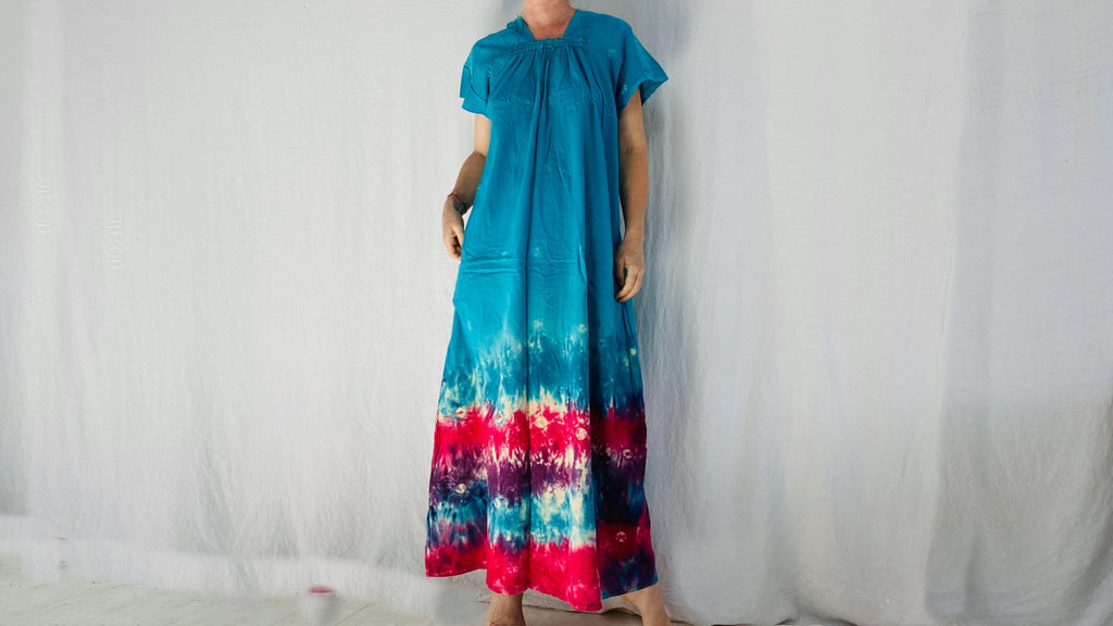 Vintage Tie Dye Maxi Dress. India. One Size.