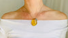 Amber Flower Pendant on a Silver Chain. Snake Chain. Atelier Aadya. 0188