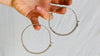 Vintage Large Kuchi Silver Hoop Earrings. Sterling Silver. Afghanistan - Aadya Bazaar