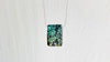 Turquoise Pendant Necklace. Sterling Silver Snake Chain