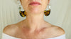 Large Amber Earrings. Sterling Silver Ear Wire. 0255