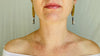 Jasper Asymmetrical Earrings. Monte Alban Reproduction Bells. Sterling Silver - Aadya Bazaar