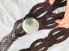 Moroccan Leather Belt. Braided - Aadya Bazaar