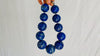 Lapis Beaded Necklace. Huge Spheres - Aadya Bazaar