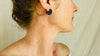 Lapis Lazuli Flat Hoop Earrings. Atelier Aadya