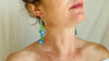 Huichol Beaded Flower Earrings. Mexico.